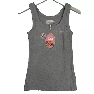 peter alexander camiseta sin mangas acanalada con estante sujetador viscosa bambú gris dormir xs nuevo - Imagen 1 de 5