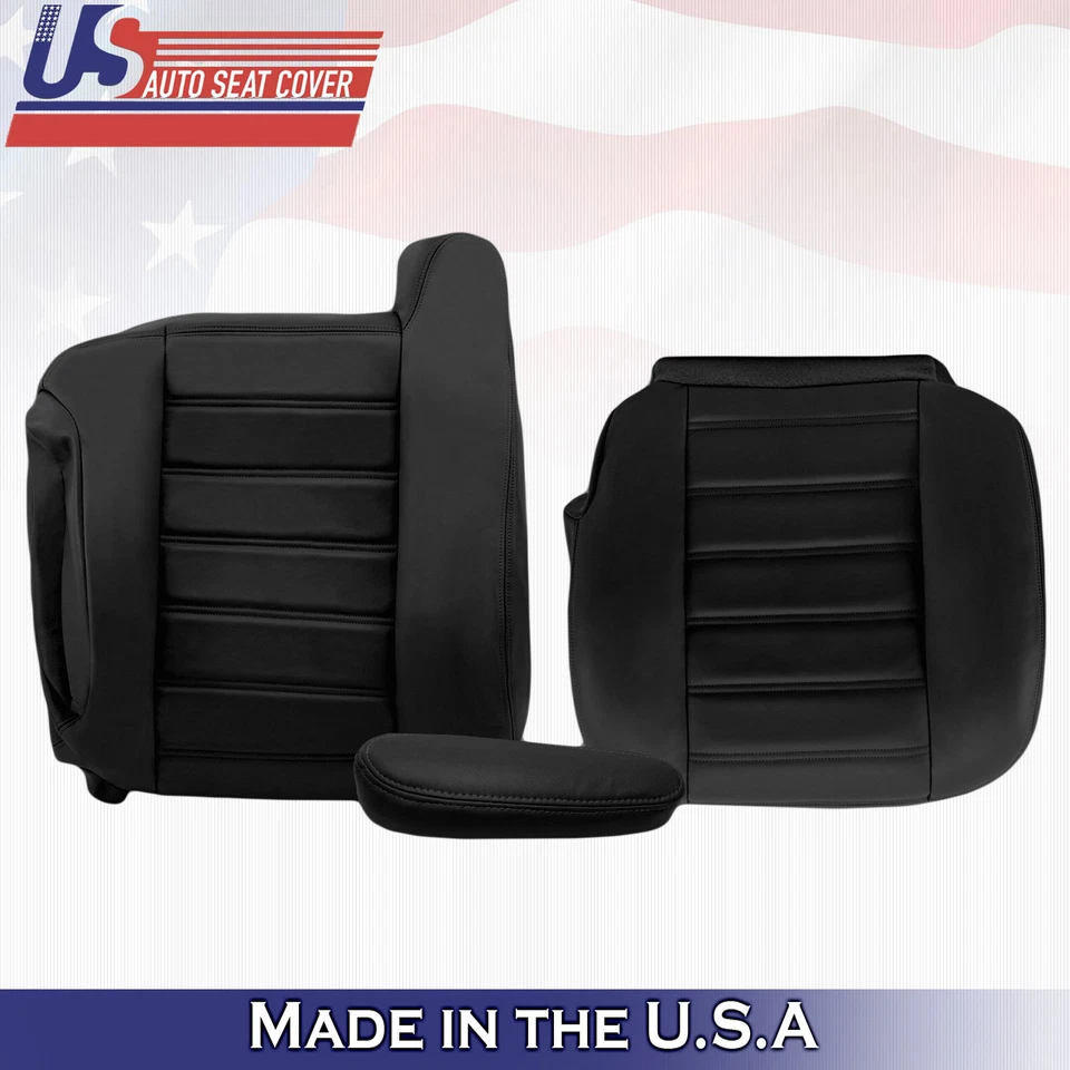 Cubiertas de asiento de cuero para Hummer H2 2006 2007 parte superior del lado del conductor y reposabrazos Foto 1 de 4