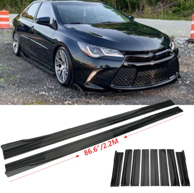 Panel basculante de extensión divisor de faldón lateral de 86,6"" brillante para Toyota Camry SE Foto 1 de 4