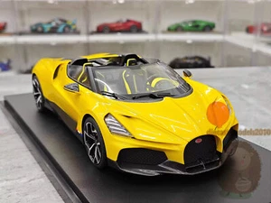 Topspeed 1:18 Bugatti W16 Mistral Resin Model Car Hobby Ornaments Gifts Yellow - Picture 1 of 20