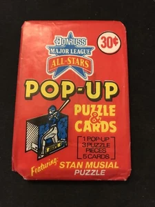1987 Donruss Pop-Up Puzzle Cards Wax Pack - Unopened - Picture 1 of 2