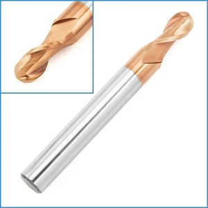 R2.5 Tungsten Carbide HRC58 Ball Nose End Mill 2 Flute Milling Router Bit Tool - Foto 1 di 3