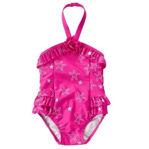 Nuevo con etiquetas Traje de baño de una pieza Gymboree con volantes estrella de mar roseta UPF-50+ 4T - Imagen 1 de 1