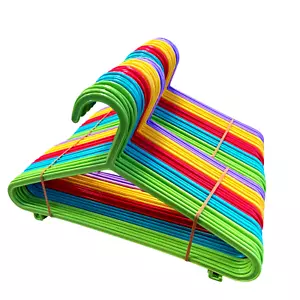 CHILDREN KIDS PLASTIC CLOTHES MULTI COLOURED BABY CHILD COAT HANGERS 20/40/60/80 - Picture 1 of 15