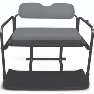 Club Car Precedent Golf Cart Flip Folding Rear Back Seat Kit for 2004-Up - Gray - Picture 1 of 4