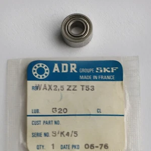 Rodamiento rígido de bolas ADR SKF WAX2,5 ZZ T53 G20 serie 6x2,5x2,6 mm. S/K4/5 - Imagen 1 de 1