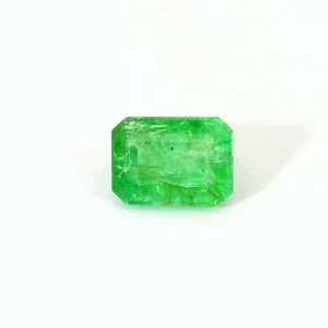1.07 CARAT NATURAL EMERALD 7X5MM GREEN TRANSPARENT ZAMBIAN OCTAGON GEMSTONES - Picture 1 of 5