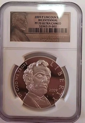 2009 P Lincoln Bicentenial Silver Pf 70 NGC - Image 1 of 2