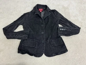 ChapJacket Womens Medium Blue Jean Denim Coat Button Ralph Lauren Ladies - Picture 1 of 16