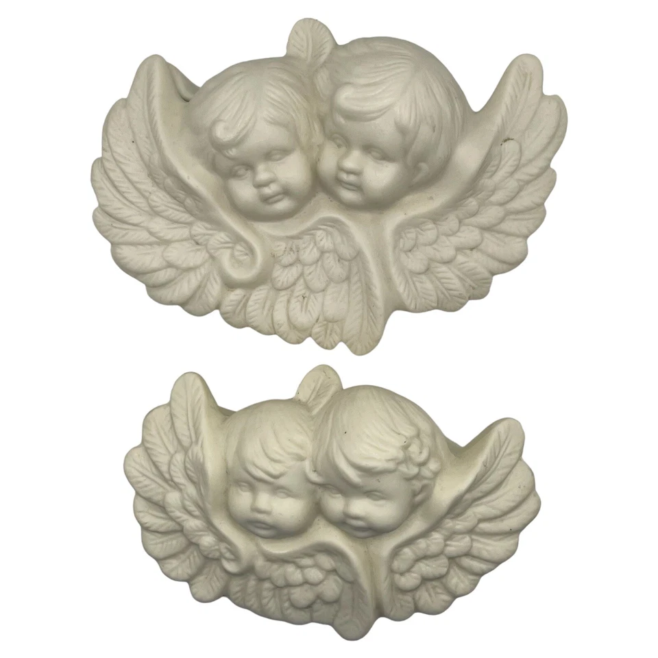 DE COLECCIÓN 2 JUEGOS Caja Baratija Ala Ángel Querubín Porcelana Blanca Joyería Bebé Rosa Gótico Foto 1 de 4