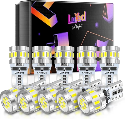 LUYED 168 194 LED Bulb Xenon White T10 2825 W5W 18-SMD 3014 Chipsets LED Replace - Image 1 of 4