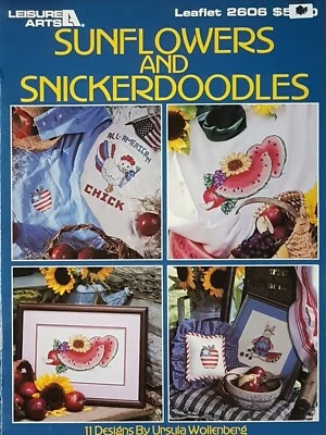 Plants Pets Country Scenes Sunflowers & Snickerdoodles Cross Stitch Patterns - Image 1 of 3