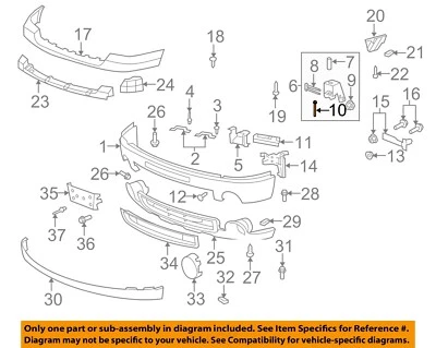 GM OEM 97-14 Componentes de parachoques Avalanche - Perno de soporte de montaje 11519154 Foto 1 de 2