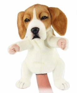 Beagle Puppy  Dog Puppet Soft Toy by Hansa. Gift, Present  Lincrafts UK Est 1993 - Picture 1 of 12