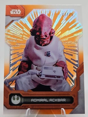 2024 Topps Star Wars High Tek Admiral Ackbar Orange /25 Hyper Space Pattern - Image 1 of 2