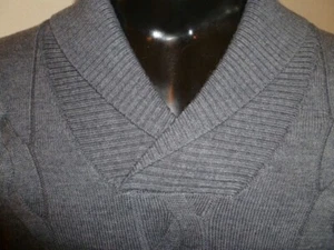 Daniel Cremieux Men's Merino Wool v- neck Pullover Warm Sweater Gray XL New - Picture 1 of 10