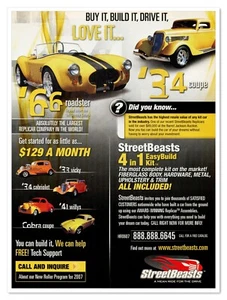 StreetBeasts Kit Coches '66 Roadster '34 Cupé 2007 Página Completa Impresión Revista Anuncio - Imagen 1 de 4