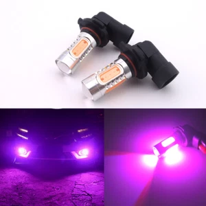 2pcs Pink Purple H10 9145 9140 9045 LED Car Pickup Truck Fog Lamp Light Bulbs - Picture 1 of 11