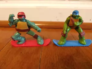 Lot of 2 Nickelodeon TMNT McDonald’s 2013 Leonardo Raphael Skateboard Turtle - Picture 1 of 8