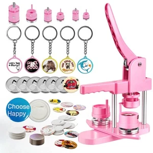 Button Maker Maschine Mehrere Größen, 25mm+32mm+58mm Pin Maker Button Press Ma... - Bild 1 von 7