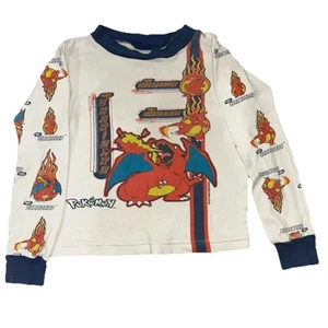 Vintage 2000 Pokémon Charizard Charmander Charmeleon Nintendo Longsleeve T Shirt - Picture 1 of 13