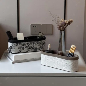 Remote Control Holder 2 Compartments Stationery Organizer Multifunctional Modern - Picture 1 of 12
