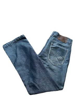 Pantalones de mezclilla holgados de colección Old Skool para hombre 32X30 metálicos grunge hip hop Y2K Foto 1 de 4