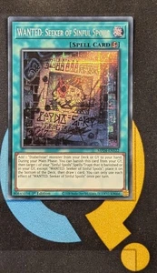MP24-EN122 WANTED: Seeker of Sinful Spoils Prismatic Secret Rare 1st Ed YuGiOh - Picture 1 of 3