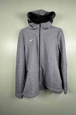 Chaqueta con Capucha Nike Showtime Mujer Grande Gris Negro Dri-Fit Cremallera Completa Foto 1 de 4