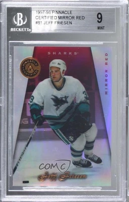 1997-98 Pinnacle Certified Mirror Red Jeff Friesen #81 BGS 9 MINT - Image 1 of 2