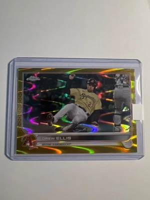 2022 Topps Chrome Gold RayWave Refractor #D /50 Drew Ellis #77 Rookie RC SSP - Image 1 of 2