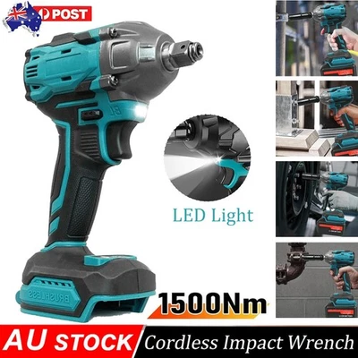 Cordless Impact Wrench 1500NM Brushless Electric Wrench For Makita 18V Battery - image 1 of 4