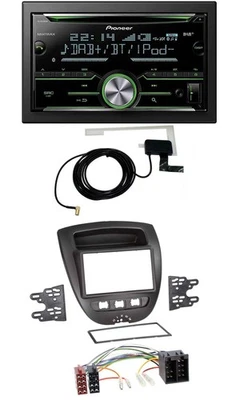 Pioneer CD USB MP3 Bluetooth 2DIN DAB Autoradio für Citroen C1 Toyota Aygo Peuge - Bild 1 von 4