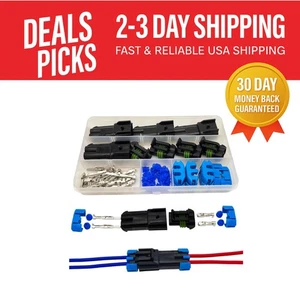 Hochwertige wasserdichte 2-polige Kfz-Steckverbinder - 4er-Set einfache Installationssets - Bild 1 von 9