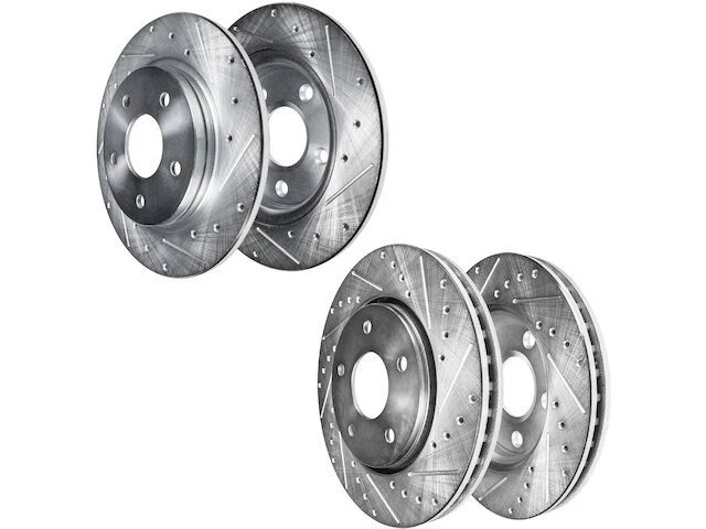 Detroit Axle 66DZ55Z Brake Rotor Set Fits 2013-2020 Mitsubishi Outlander Sport - Image 1 of 1
