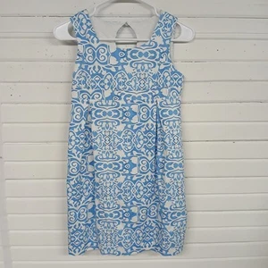 Kaeli Smith Kids Sz 14 Blue White Cotton Dress - Picture 1 of 6