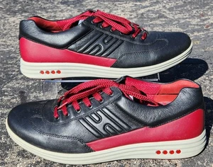 ECCO Hydromax Black Leather Herren EU 47 US Größe 13-13,5 Golfschuhe LESEN  - Bild 1 von 12