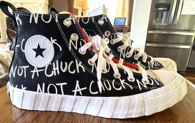 Converse Chuck Taylor Not a Chuck Black/White-Men’s 9.5-Hi Top-UNT1TL3D-166502C - Image 1 of 4