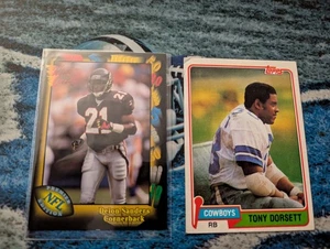 1981 Topps Tony Dorsett NICE Dallas Cowboys #500 & RARE DEION SANDERS WILDCARD⭐ - Picture 1 of 7