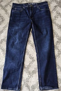 Devil Dog Jeans Herren 38x32 Blau Slim Straight Dark Wash Denim Hose Jeans Western - Bild 1 von 6