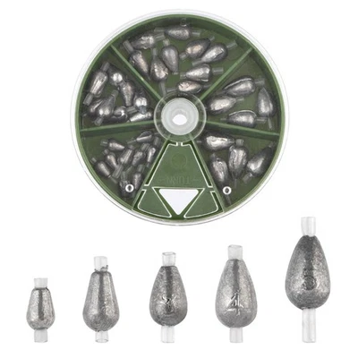Tropfenblei Sortiment 40 STK 1-5g Birnenblei Set Angeln Grundangeln Zite Fishing - Bild 1 von 4