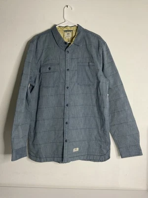 Chaqueta Camisa Vans Off The Wall Para Hombre Abotonada Aislada Indigo Talla XL Foto 1 de 4