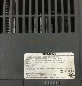 ONE USED SIEMENS FREQUENCY CONVERTER 6SE6420-2UD25-5CA1 5.5KW - Picture 1 of 2