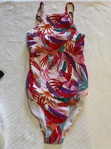 Raisins Damen Tropical Ribbed Modest One-Piece Badeanzug Gr. XS Neu ohne Etikett - Bild 1 von 4