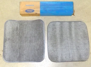 1979-89 Ford LTD Crown Victoria Grand Marquis NOS SILVER CARPET REAR FLOOR MATS - Picture 1 of 9