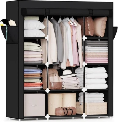 Armario portátil para colgar ropa con 3 barras para colgar - Изображение 1 из 4