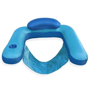 Fabric Covered Inflatable Sun Chair Pool Float - Teal L90465TB - Picture 1 of 4