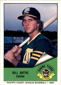 1984 Tacoma Tigers Cramer #80 Bill Bathe Scottsdale Arizona AZ Baseball Card