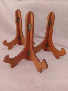 Table Top Easel Small Wood Stand Display Decor Plate Picture Light Brown 8"x... - Picture 1 of 6