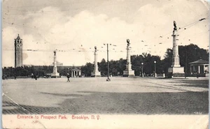 Entrance to Prospect Park, Brooklyn, New York Postcard c1913 - Picture 1 of 2
